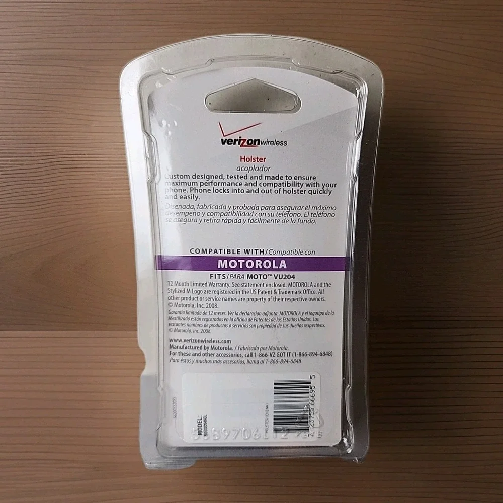 Brand New Motorola Black Swivel Holster for MOTOVU204 MOTO Cell Phone Case NIB